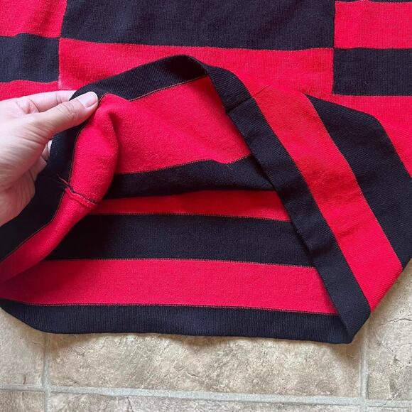 Vtg Y2K Say What Striped Sweater Dress Red Black Mall Goth Punk Grunge Rock Alt - Picture 4 of 9